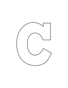 Lowercase Letter C Coloring Pdf, Free Vectors File
